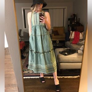 UO Embroidered Boho Midi Dress